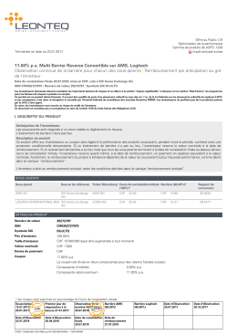 11.00% pa Multi Barrier Reverse Convertible sur AMS