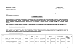 COMMUNIQUE - Lefaso.net