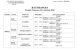 S1 - Faculté des Sciences Rabat