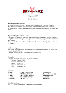 Troph&eacute;e de France Open Free 2017