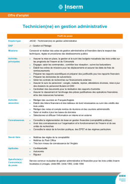 Technicien(ne) en gestion administrative