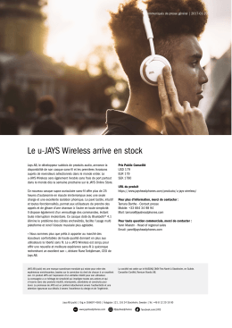 Le u-JAYS Wireless arrive en stock