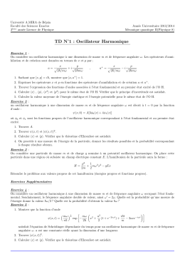 TD N˚1 : Oscillateur Harmonique - E