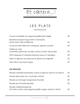 LES PLATS