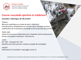 Course «escalade sportive et médicine