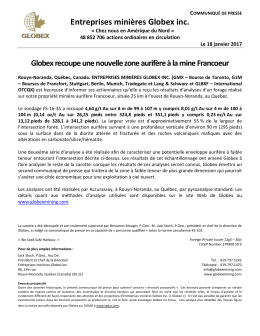 Entreprises mini&egrave;res Globex inc.