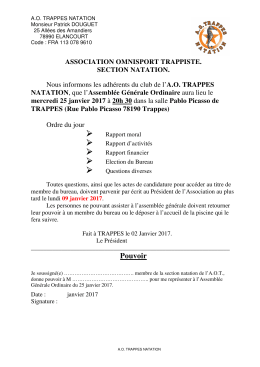 Convocation AG du 25/01/2016 - AOT