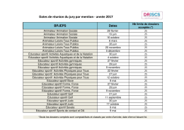 Planning jury pour equivalence UC - DRJSCS Ile-de