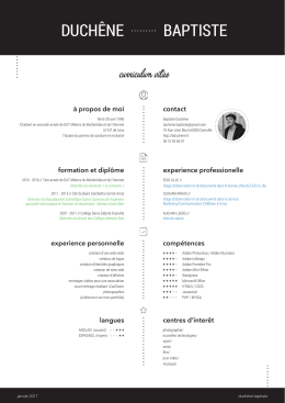 curriculum vitae - baptiste duch&ecirc;ne