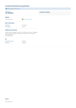 A vendre directement du propri&eacute;taire