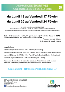 Consulter le calendrier des inscriptions
