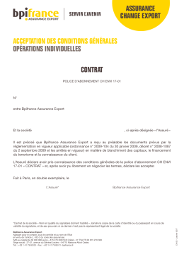 Acceptation des Conditions G&eacute;n&eacute;rales Change Export