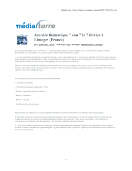 3es Rencontres du R&eacute;seau Zones Humides en