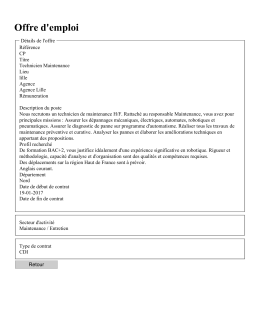 Offre d`emploi