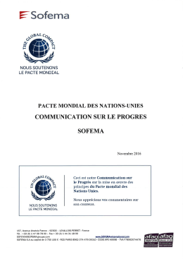 Sofema - UN Global Compact