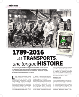 Les TRANSPORTS, une longue HISTOIRE