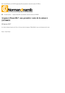 Arqana à Deauville?: une première vente de la saison à 235?000?€