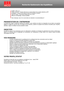 PRESENTATION DE L`ENTREPRISE OBJECTIFS VOS