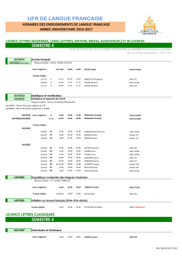 Licence 2 - Université Paris