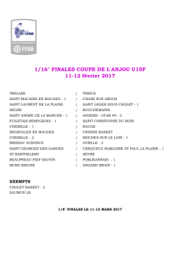 1/16° FINALES COUPE DE L`ANJOU U15F 11