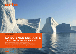 la science sur arte c`est toutes les sciences