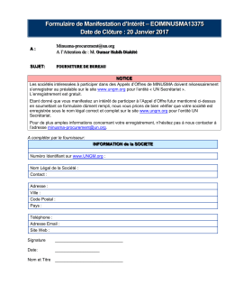 appel a manifestation d`interet pour la fourniture de bureau