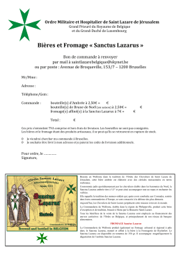 Bières et Fromage « Sanctus Lazarus