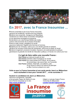 En 2017, avec la France Insoumise - A la une | vivre-a