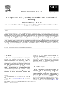 Androgens and male physiology&mdash;The syndrome of 5 alpha
