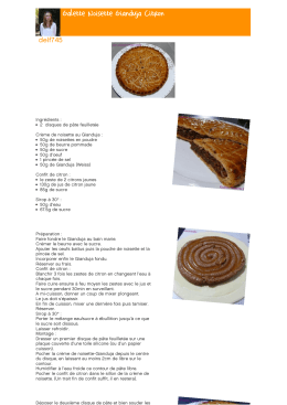 Galette Noisette Gianduja Citron