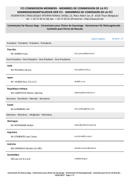 fci commission members - membres de commission de la fci