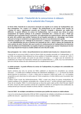 Santé : l`Autorité de la concurrence à rebours de la volonté