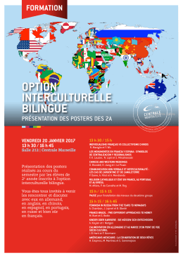 option interculturelle bilingue - Formation