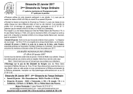dimanche 22 janvier 2017