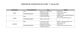 1 semestre 2017 - DRDJSCS des Pays de la Loire