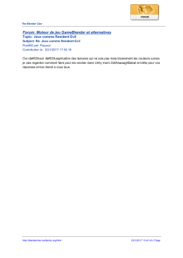 Forum: Moteur de jeu GameBlender et alternatives