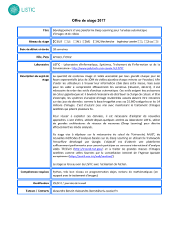 Offre de stage 2017 - Polytech Annecy