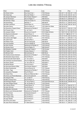 Liste des notaires: Fribourg