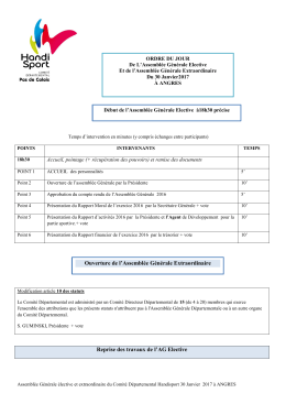 l`ordre du jour - Comité départemental Handisport du Pas de Calais