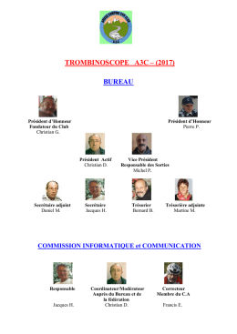 trombinoscope a3c &ndash; (2017) bureau