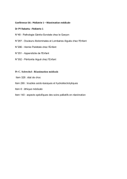 Conf&eacute;rence 5A - p&eacute;diatrie 1 Rabattu et r&eacute;a med Schwebel