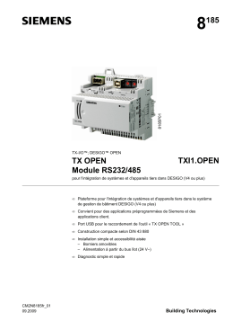 8185 TX OPEN Module RS232/485 TXI1.OPEN