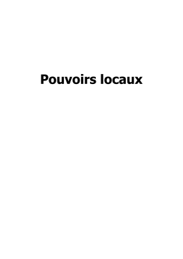 Commission des Pouvoirs locaux