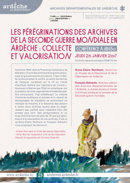 Les pérégrinations des archives de La Seconde Guerre