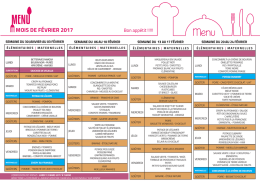 Menus du mois de février - Neuilly-sur