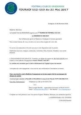 Tournoi U12/U13 - fcgradignan.fr