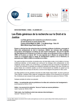Les États généraux de la recherche sur le Droit et
