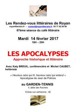 les apocalypses - Les rendez