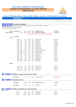 Licence 1 - Université Paris