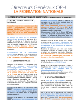 Lettre 349 en date du 18 Janvier 2017